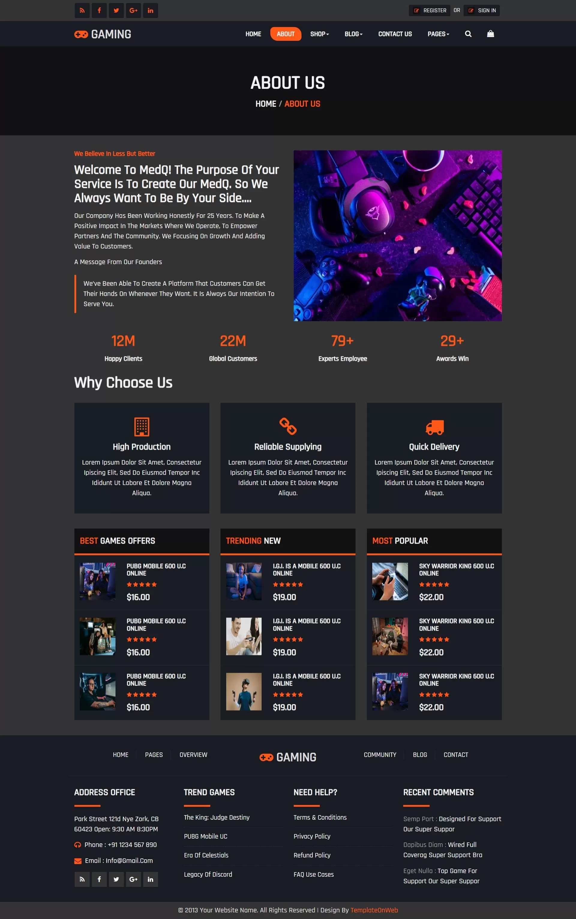 Show gaming store vision and story