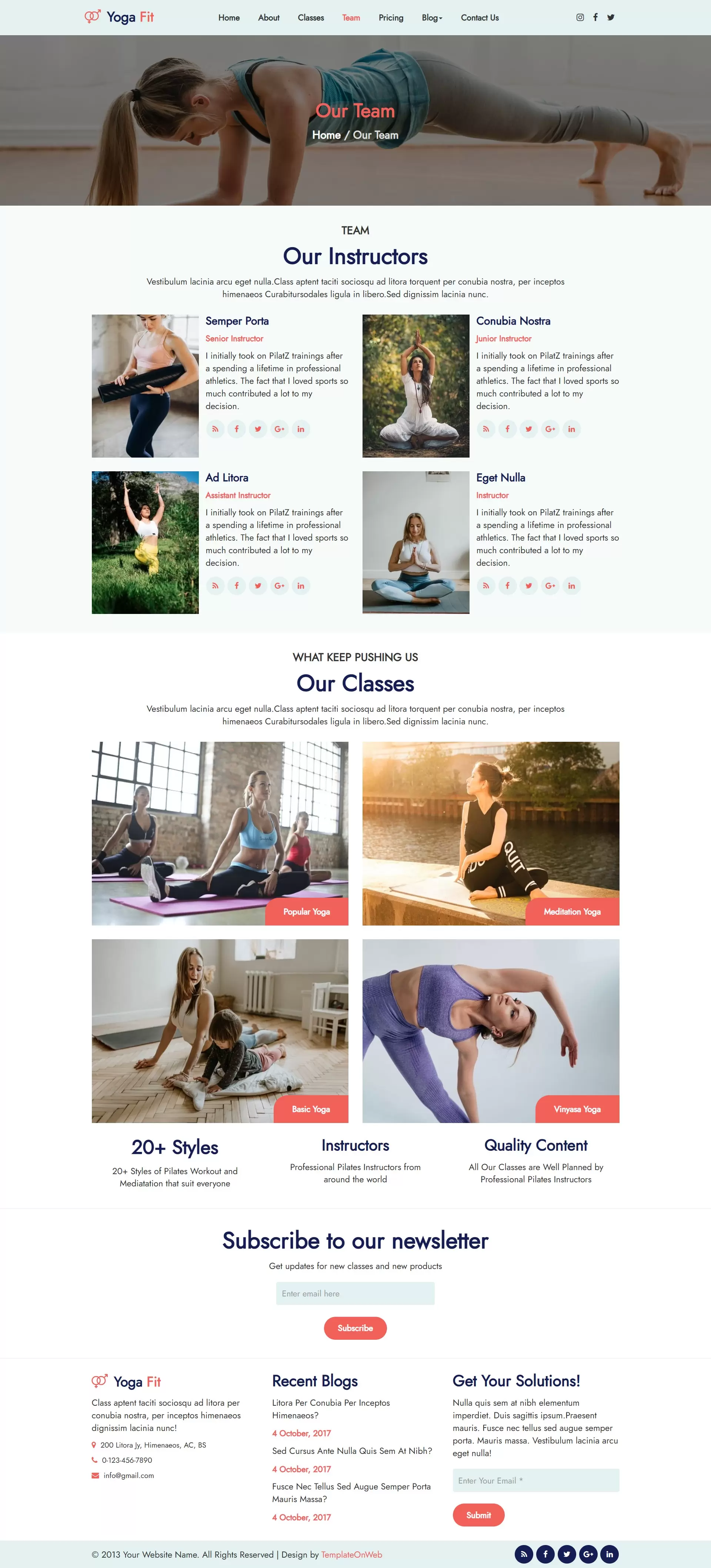 Share your certified instructors yoga team