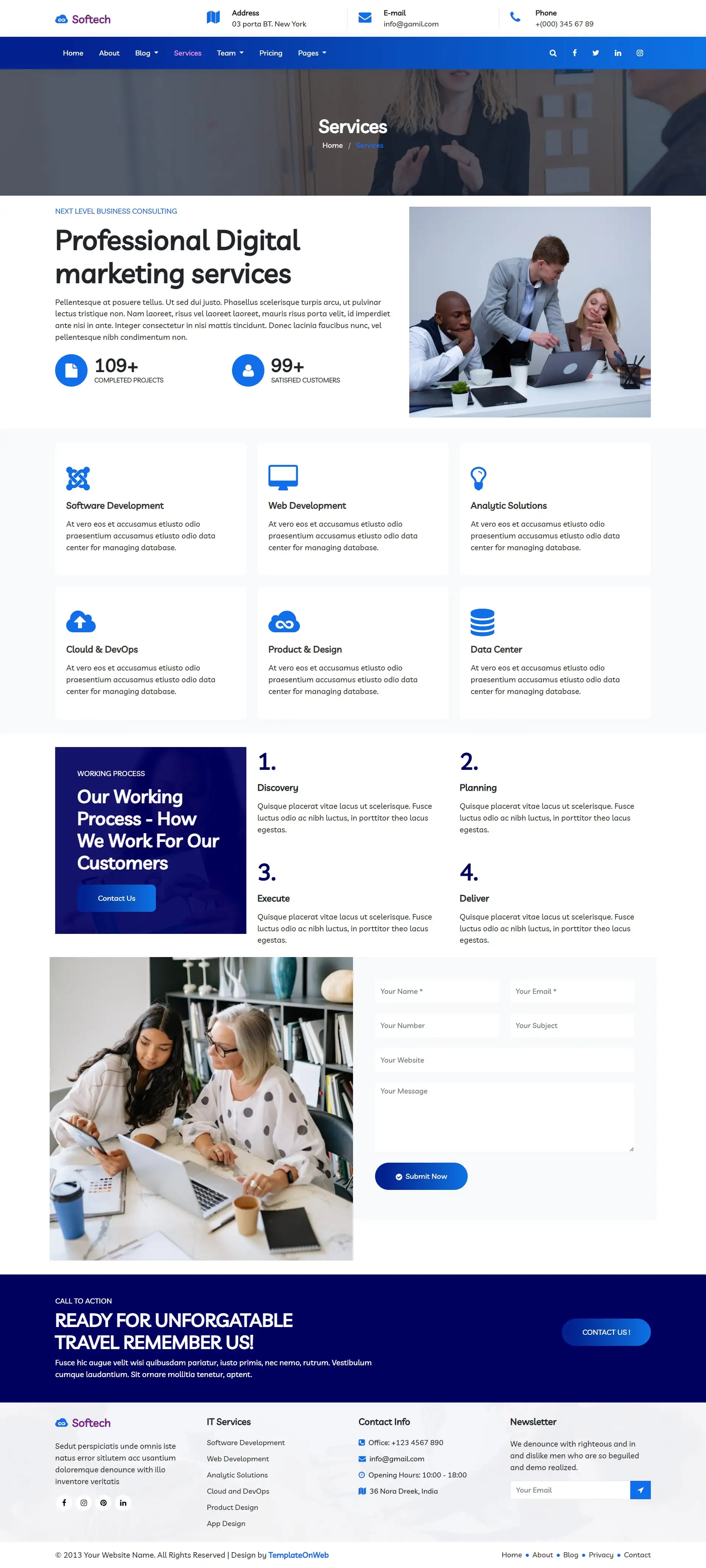 Small IT company services page bootstrap 5