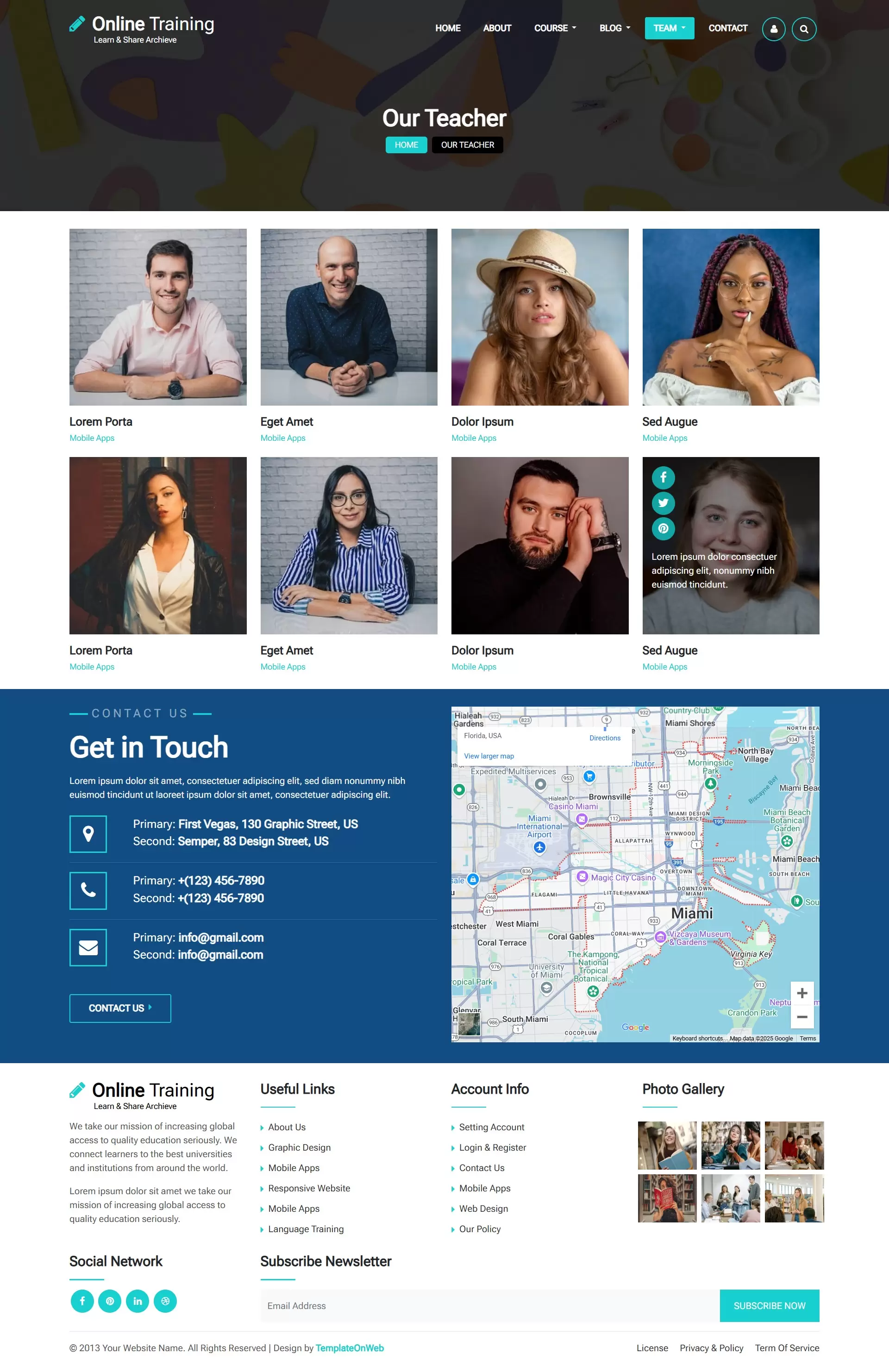 Online academies tutors and instructors listing