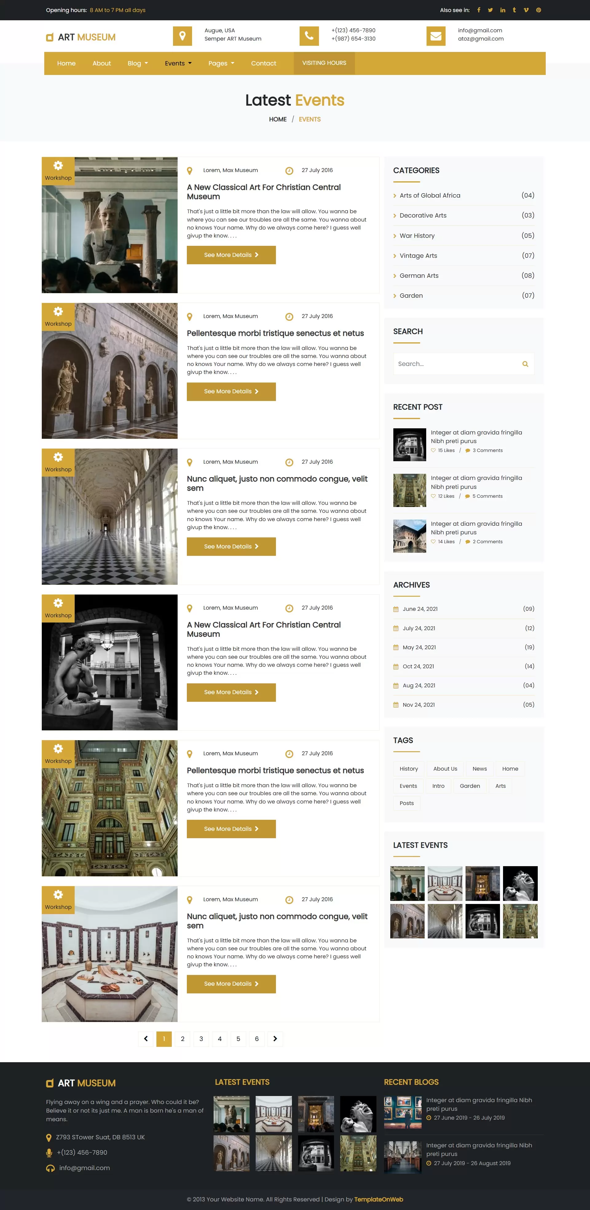 Upcoming art exhibitions, workshops, and events listing
