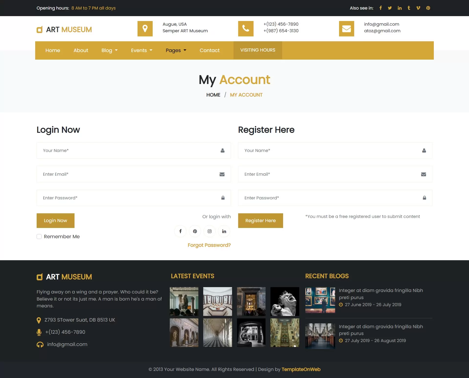 Bootstrap designed responsive user login and registration form