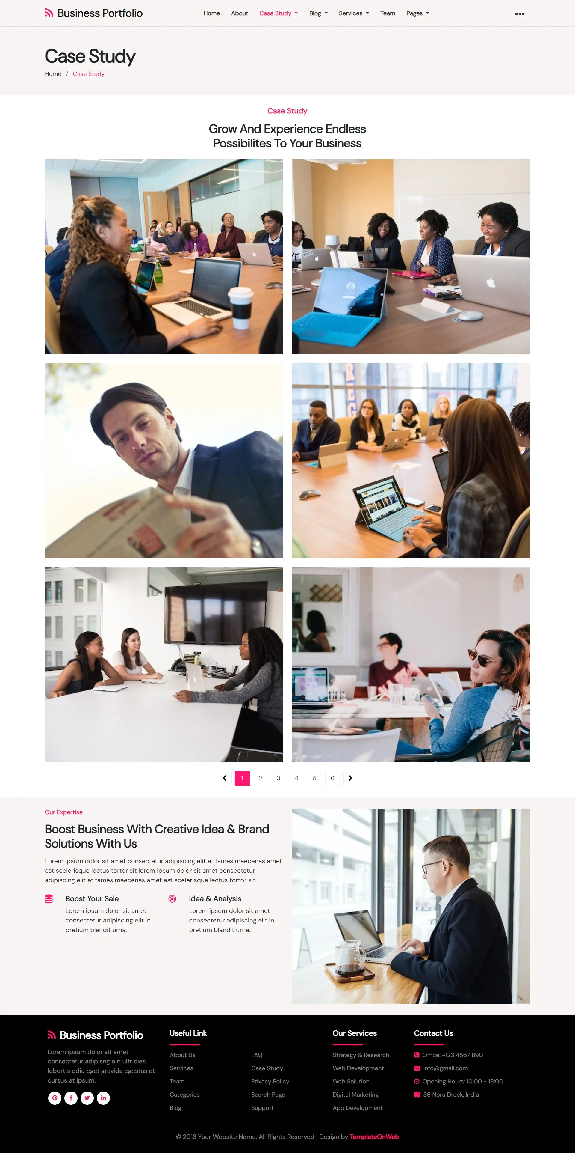 creative portfolio case studies page bootstrap 5