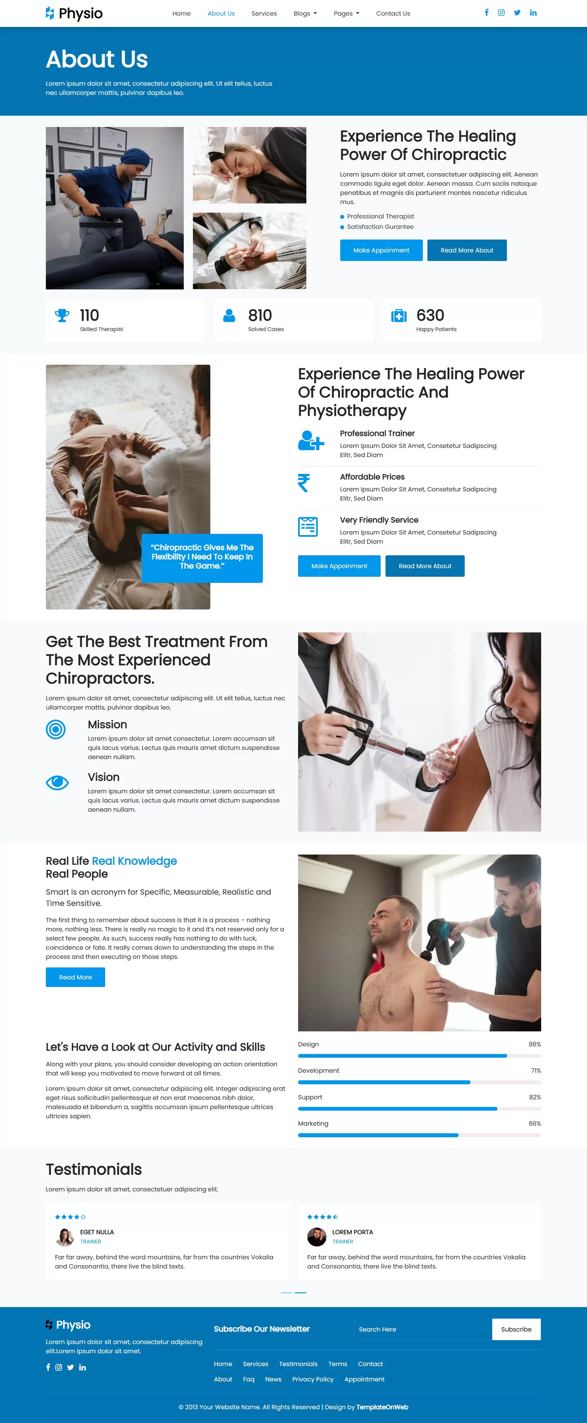 Introduce your physiotherapy clinic, team, and expertise