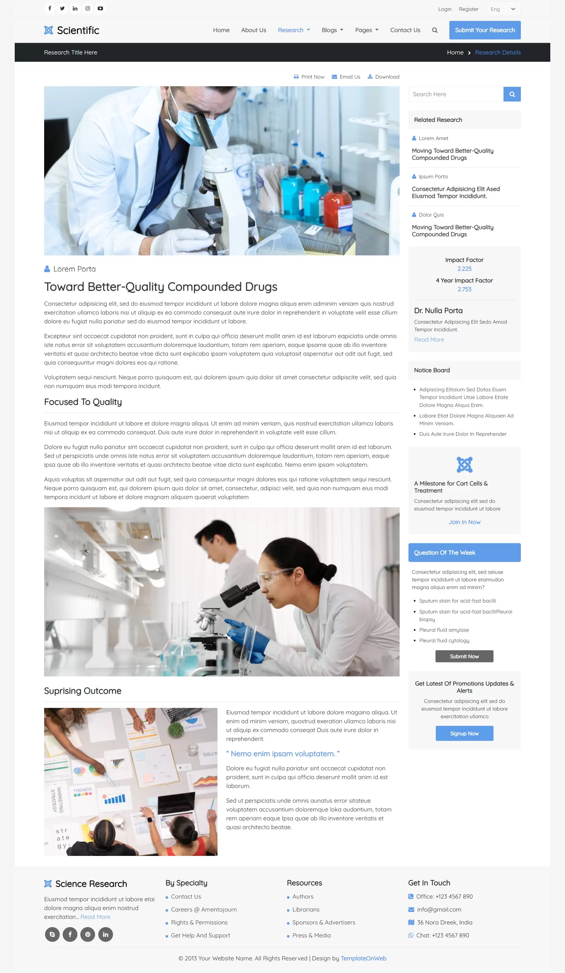 Detailed view of scientific research findings and analysis