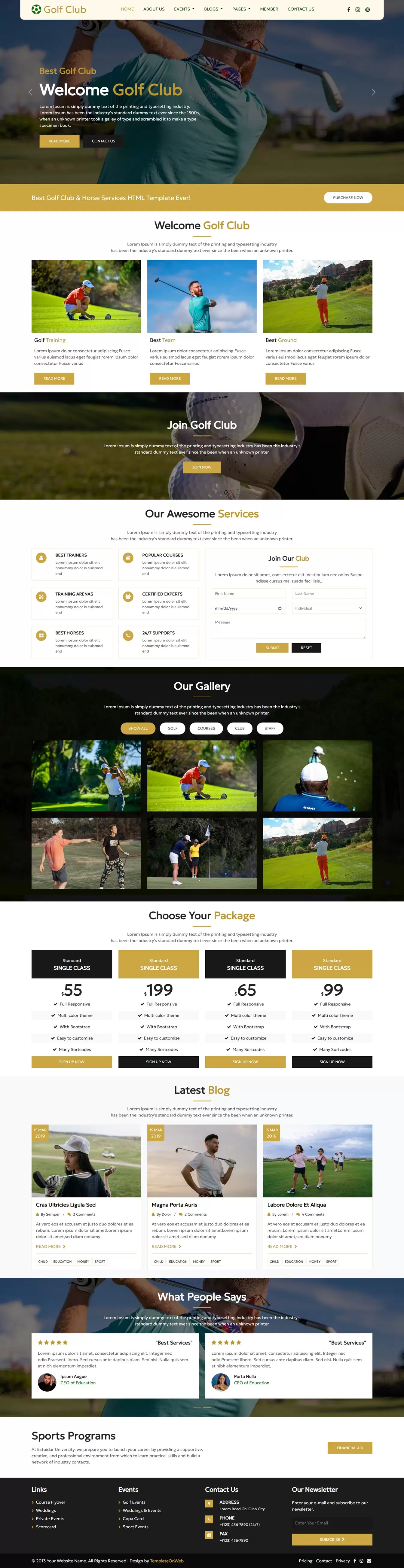 Home page to showcase featured events, tournaments, and promotions