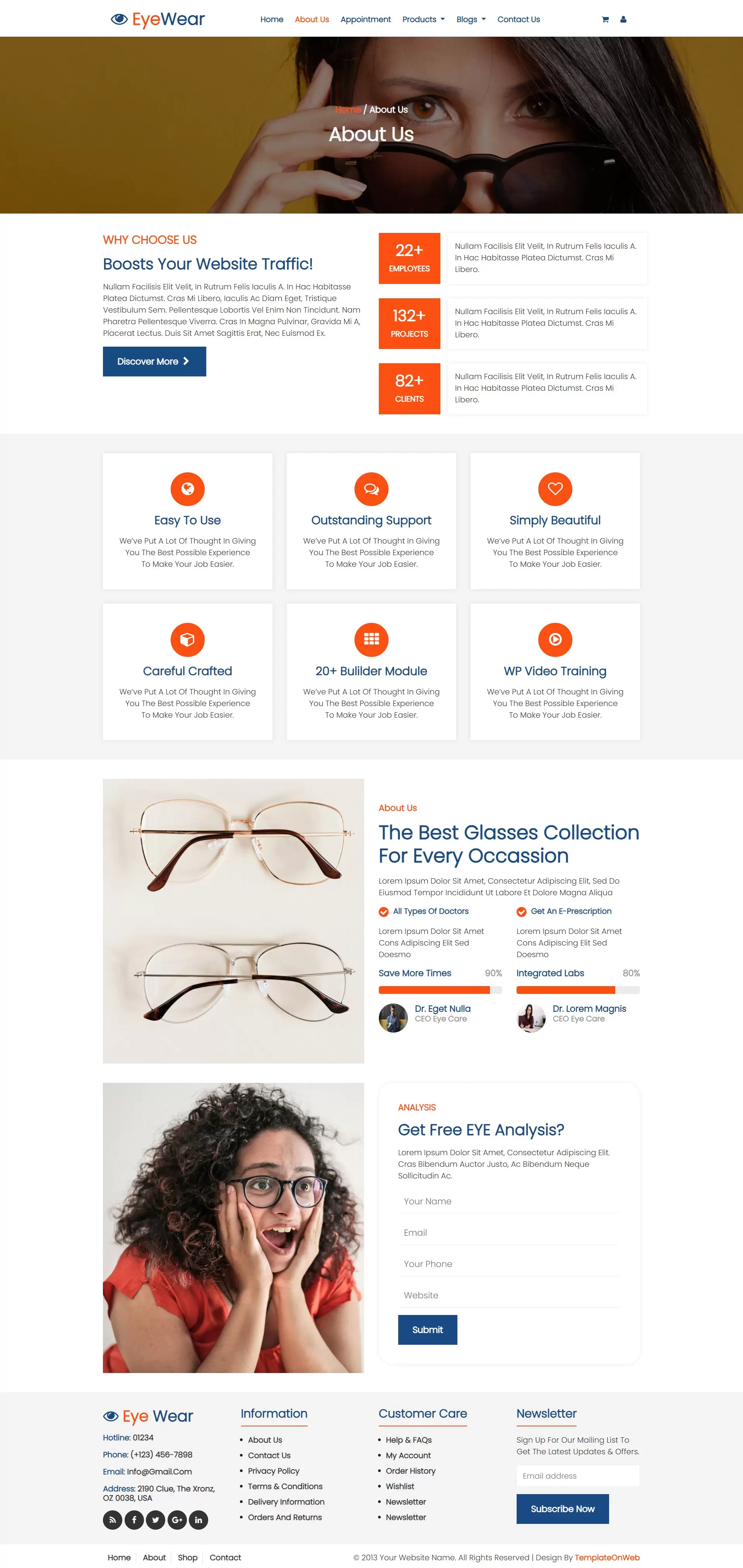 Share your brand story, and vision care services