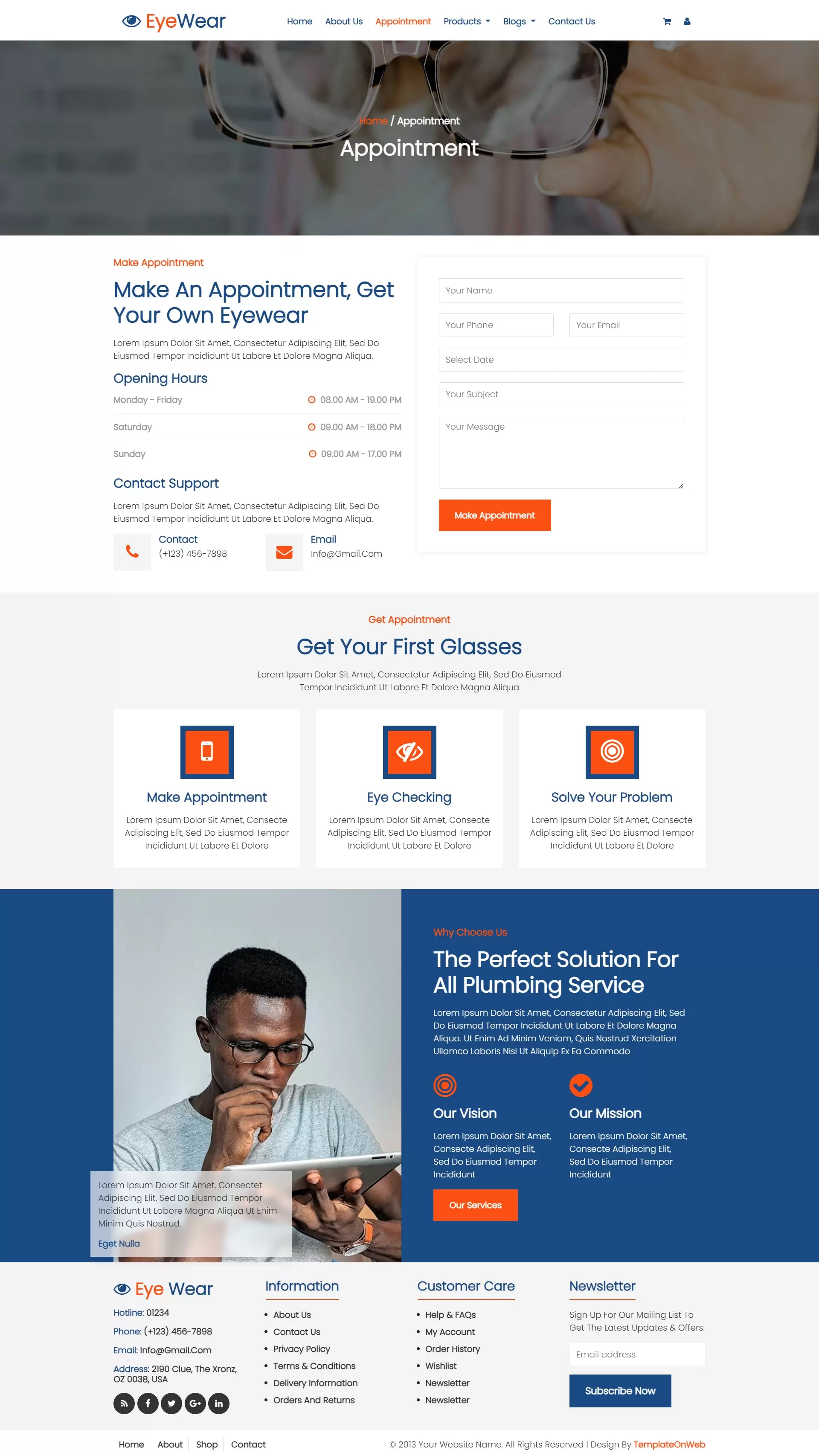 Make an Appointment, get your own eyewear