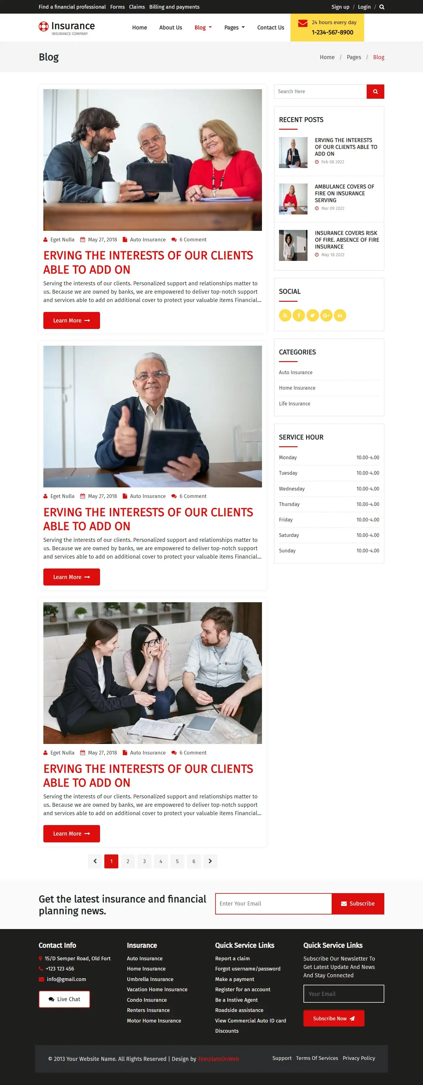 Family health insurance blogs listing