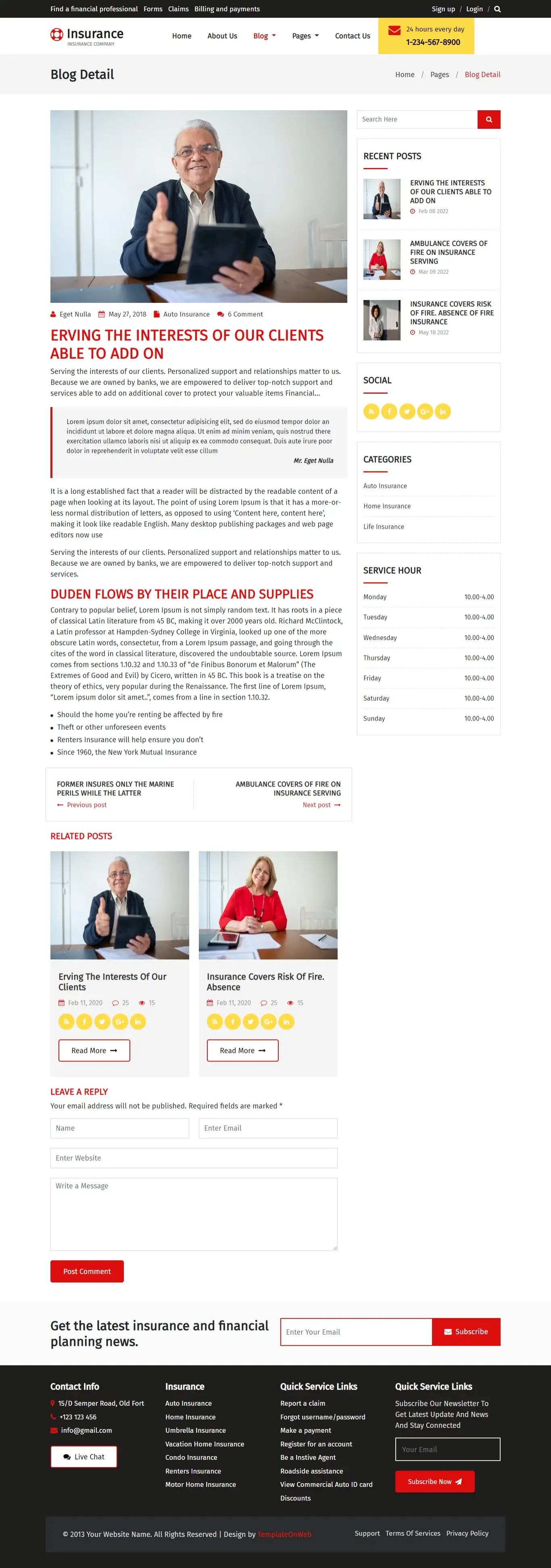 Life insurance blog details html