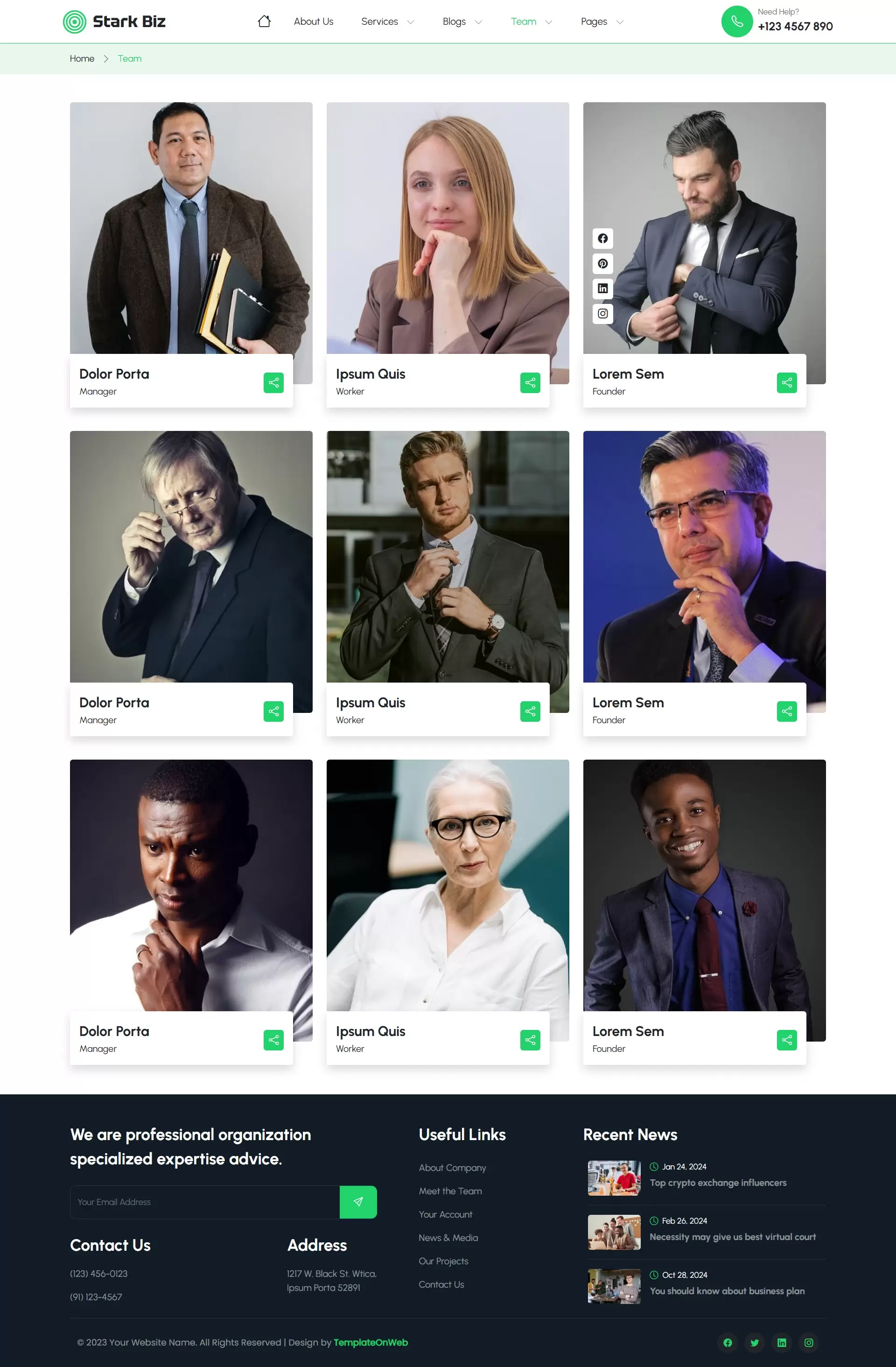 Small Business Team Members