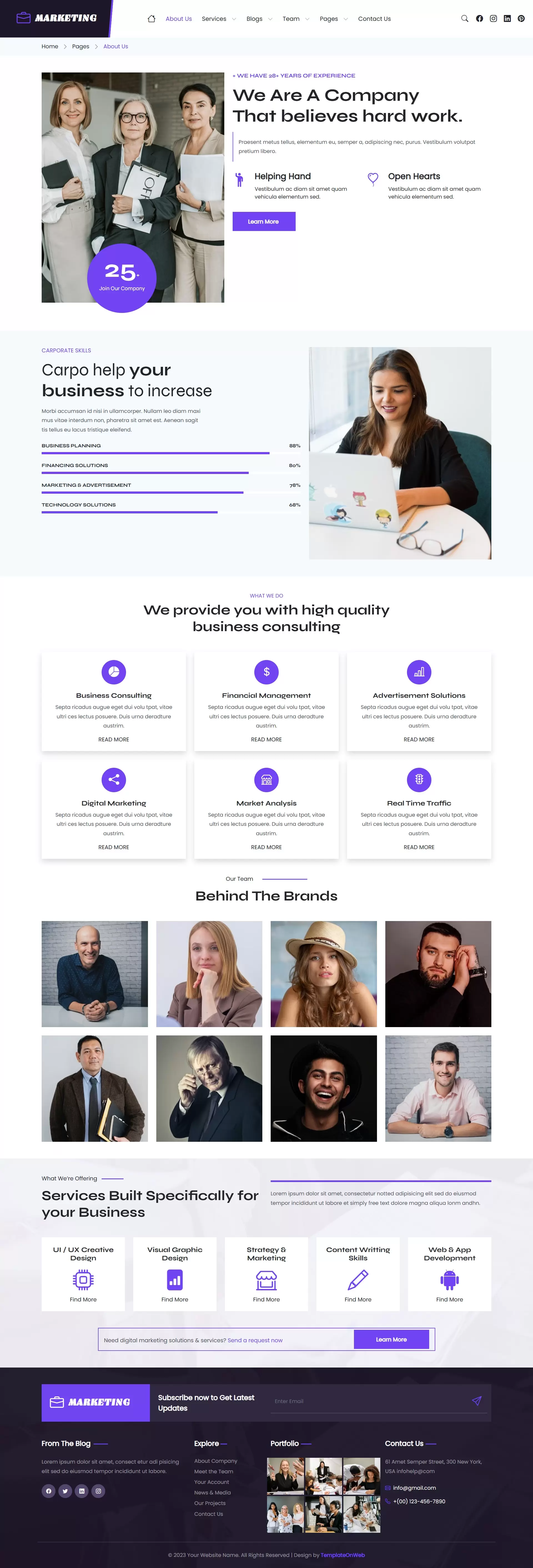 About Us – Company history, mission, vision, and team introduction