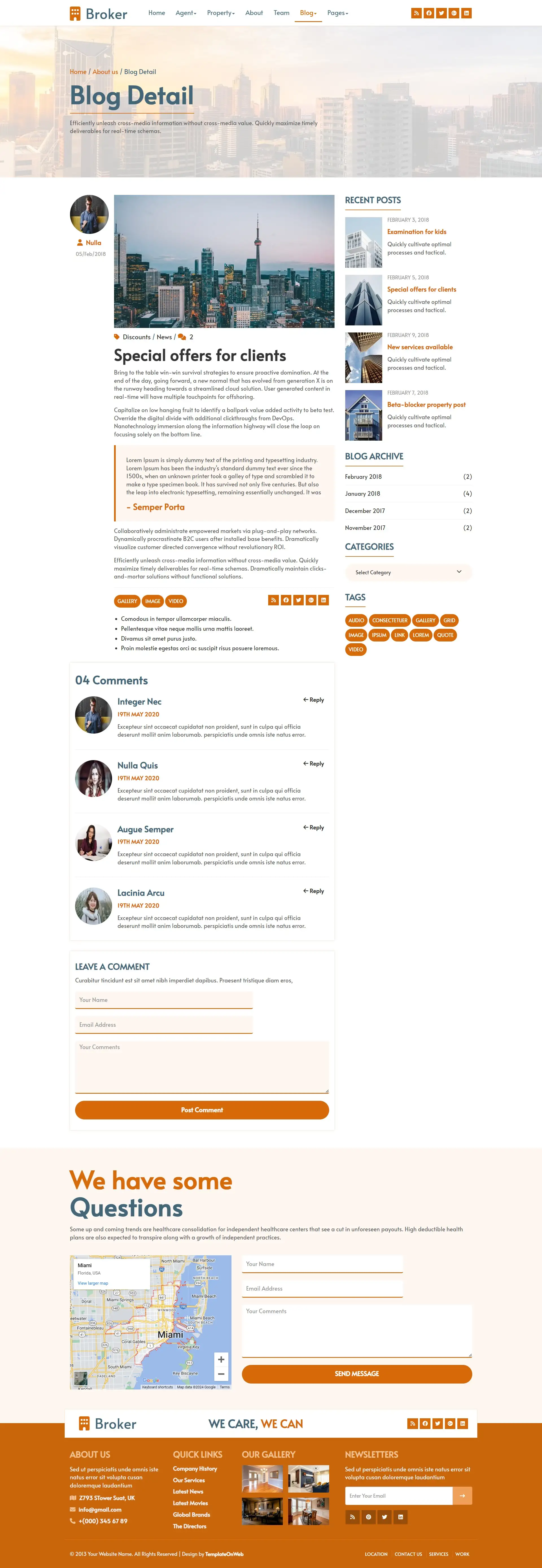 Property investment tips page design