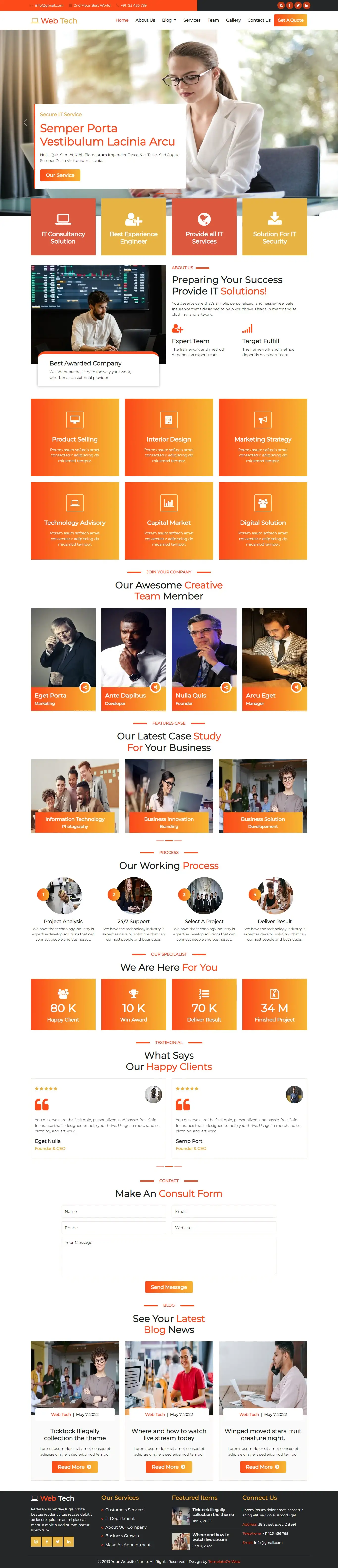 Web development company website template html
