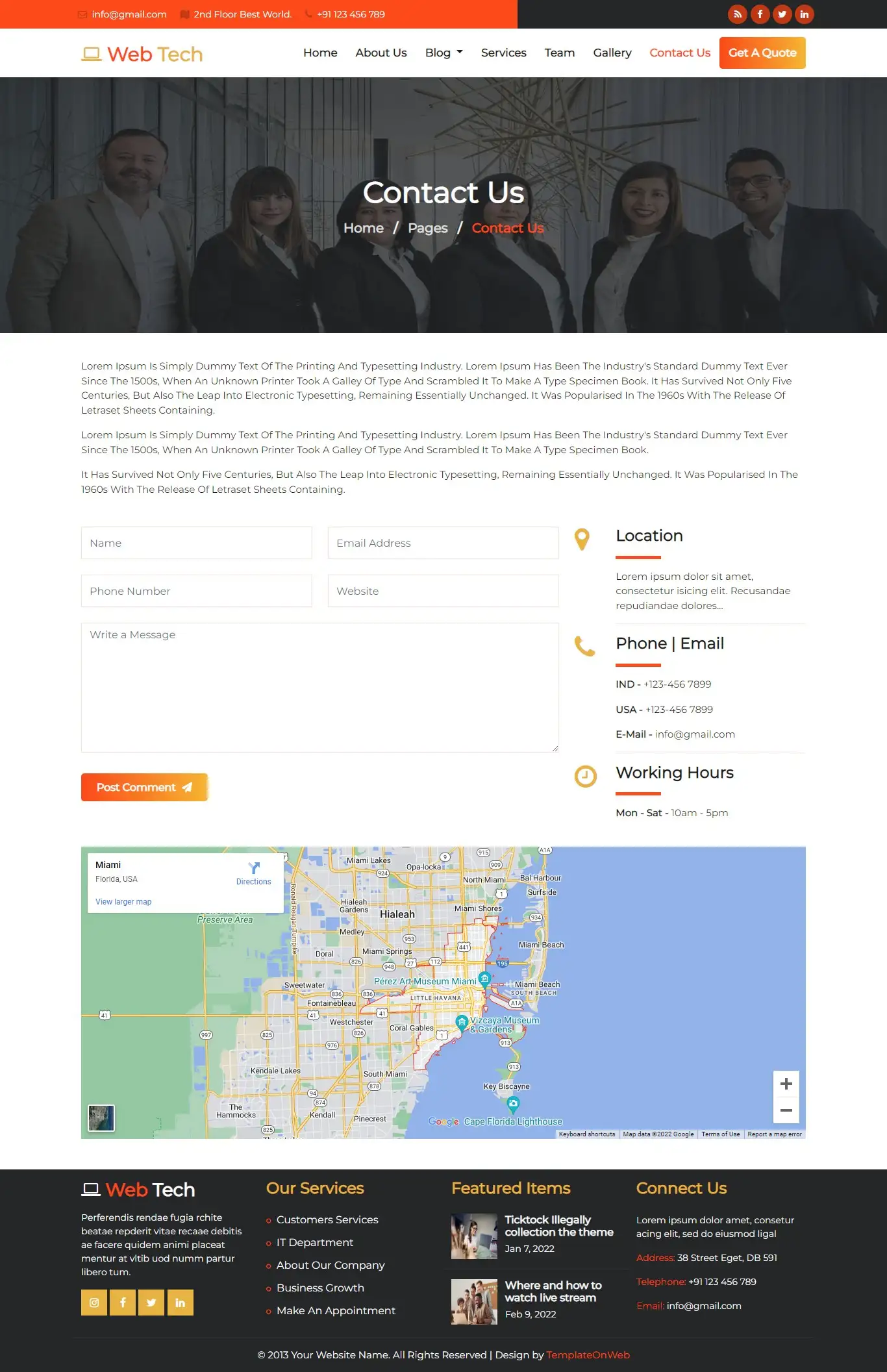 Website development company contact