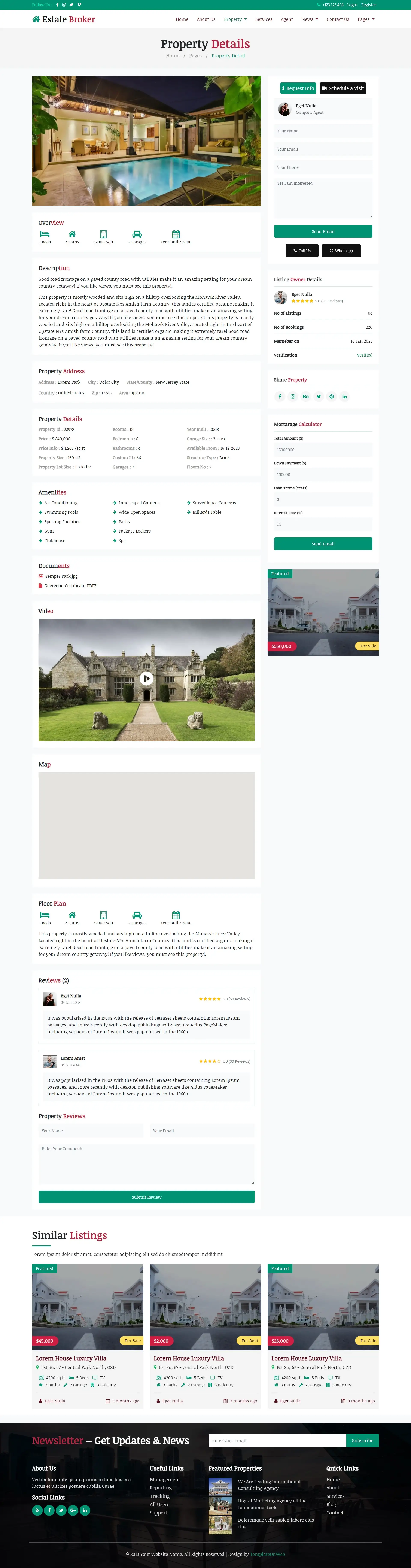 Realtor property details page html free download