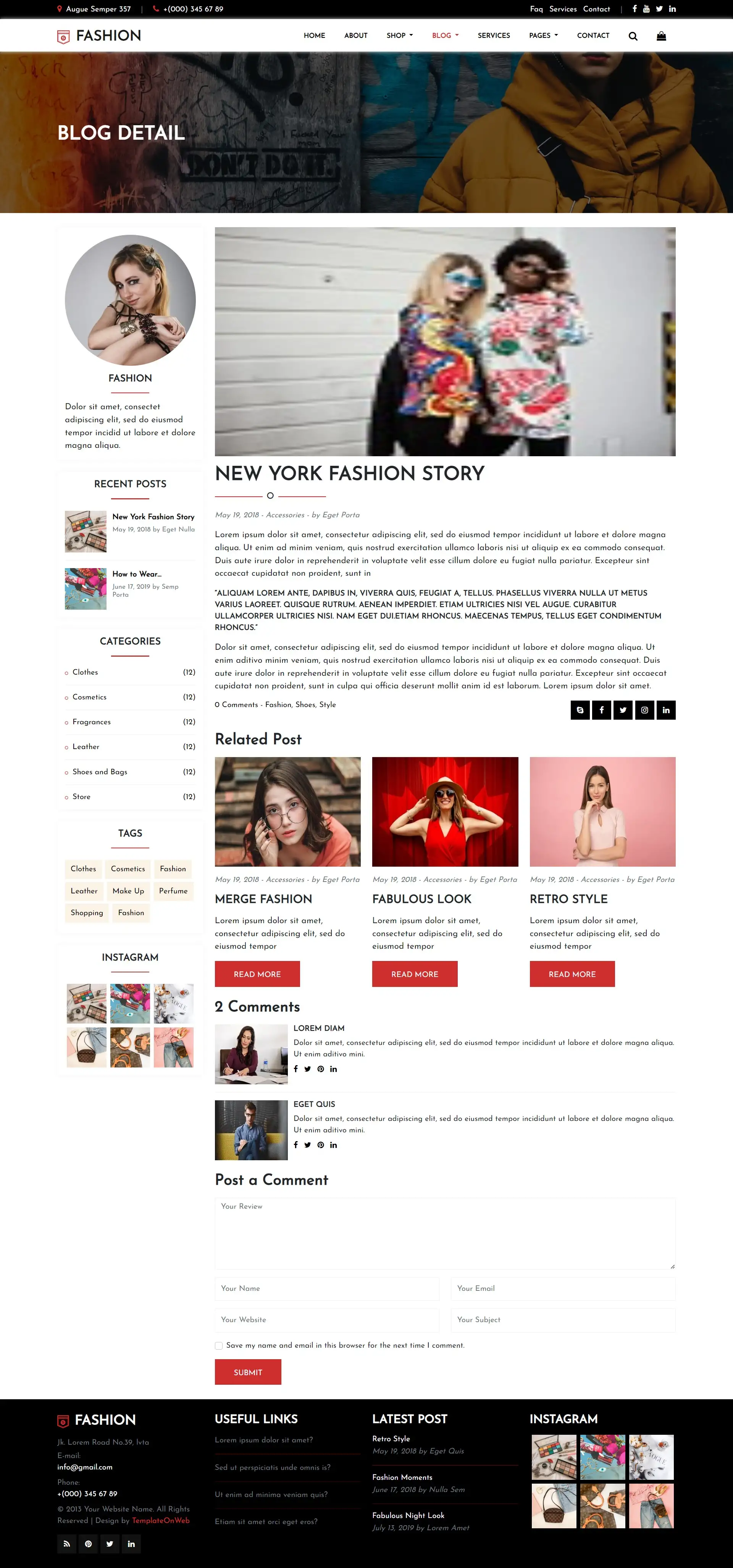 Clothing blog details