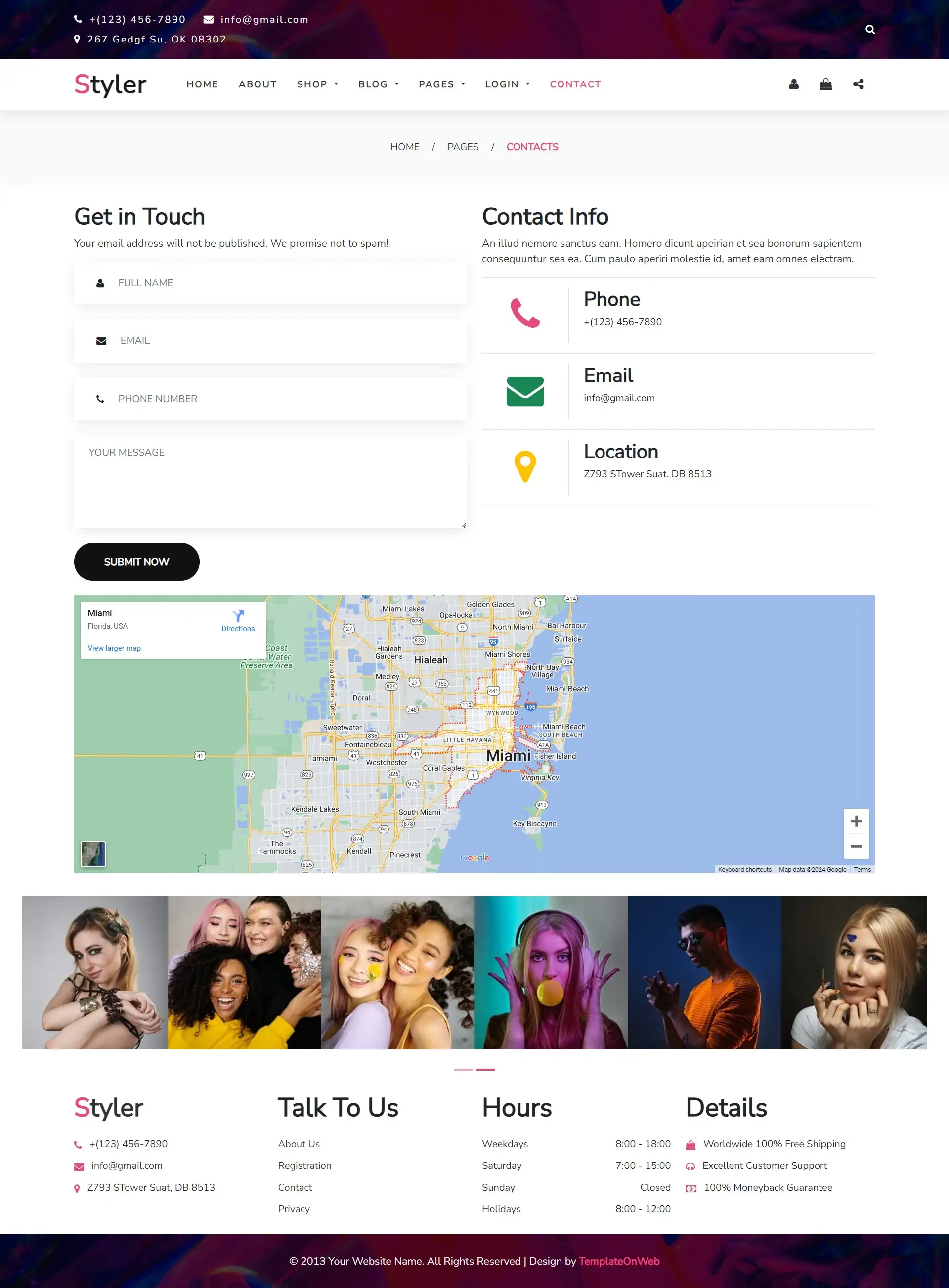 Brand contactus responsive bootstrap5 html