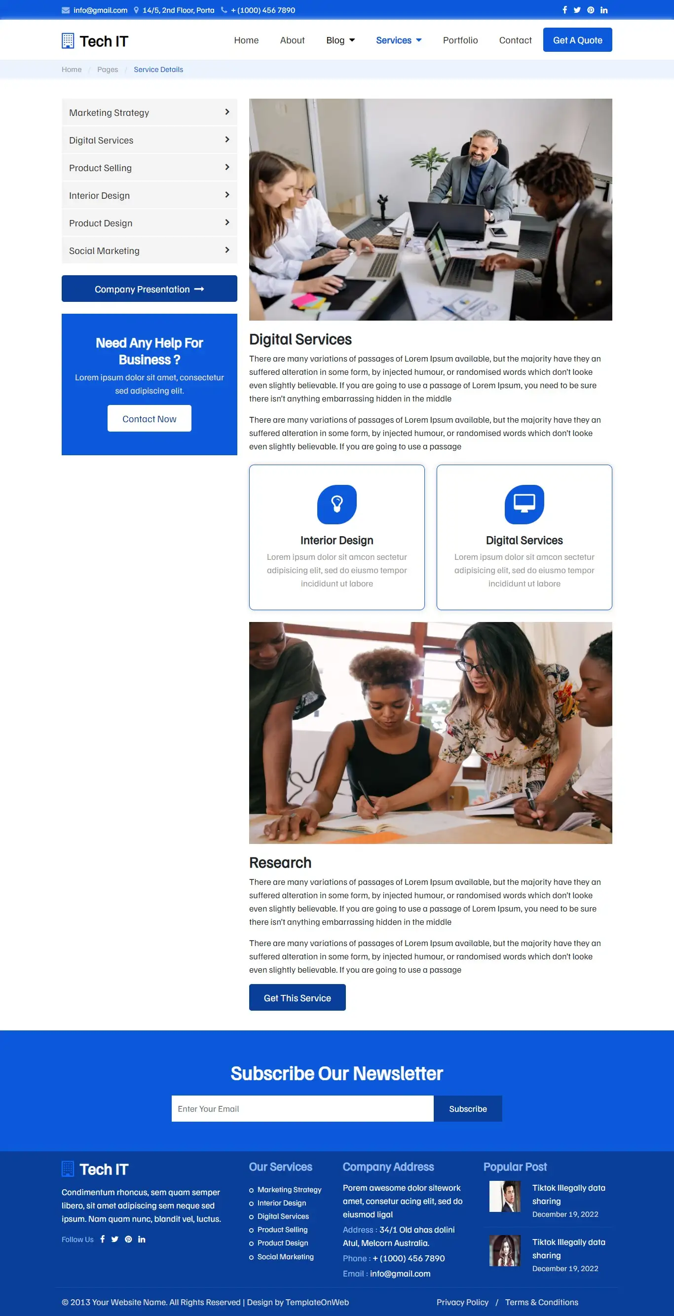 IT Company services detail