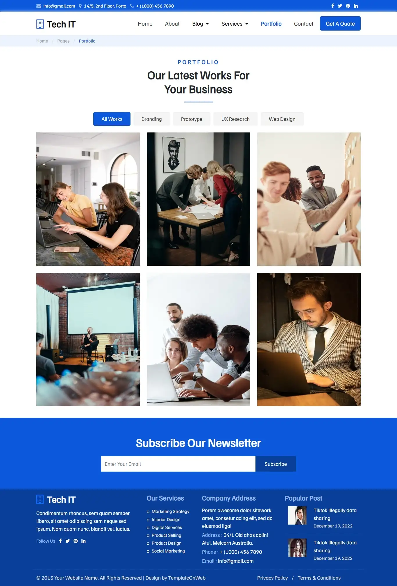 Portfolio gallery bootstrap5