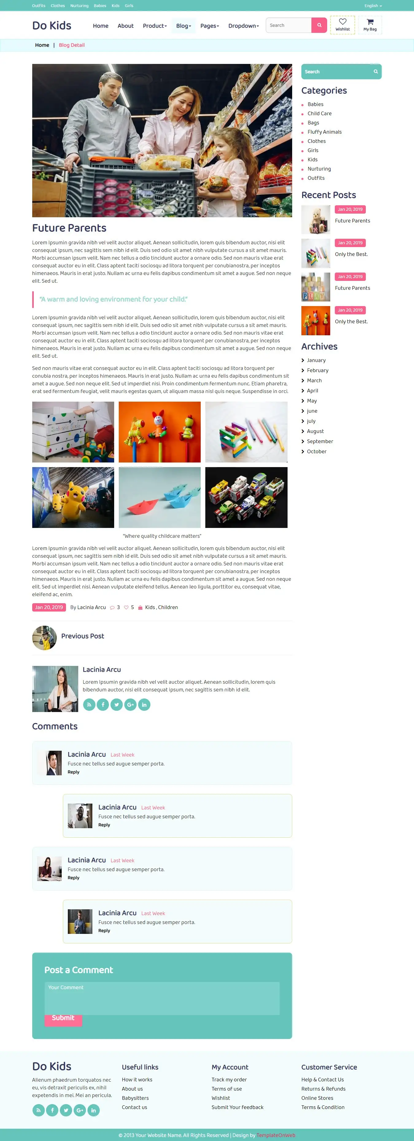 Product blog detail bootstrap