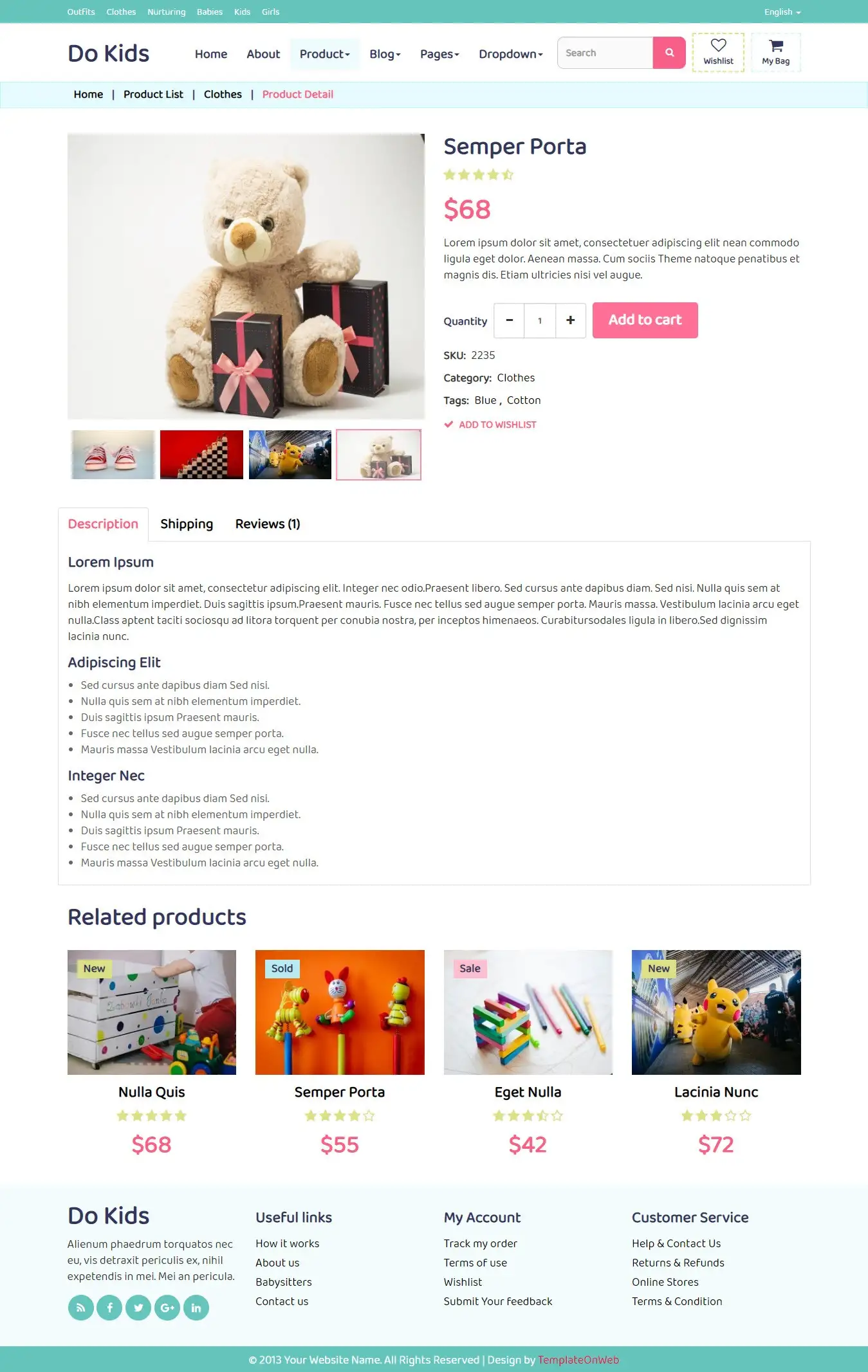 Bootstrap product details page html code