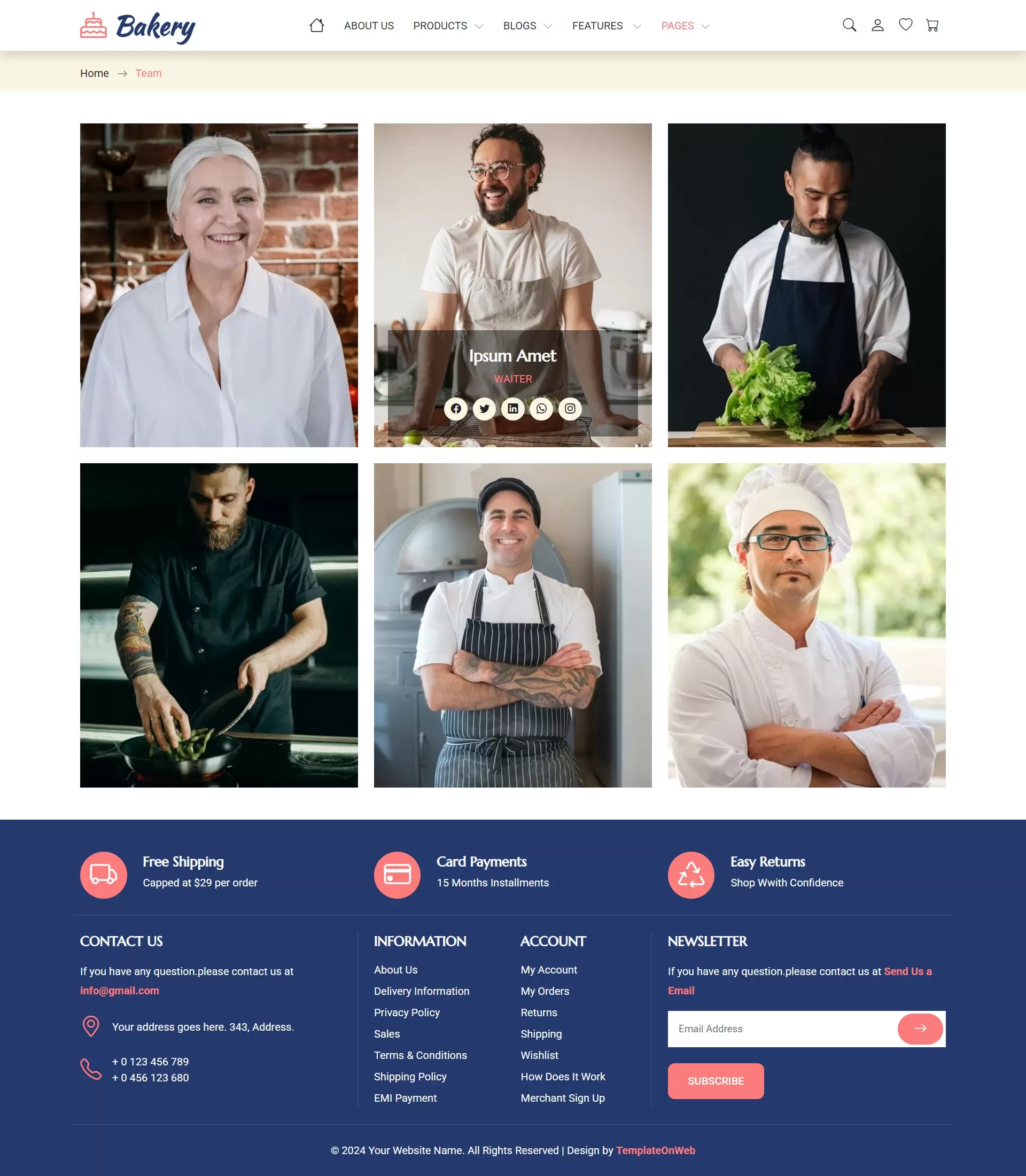Professional Bakers and Pastry Chefs at Our Bakery