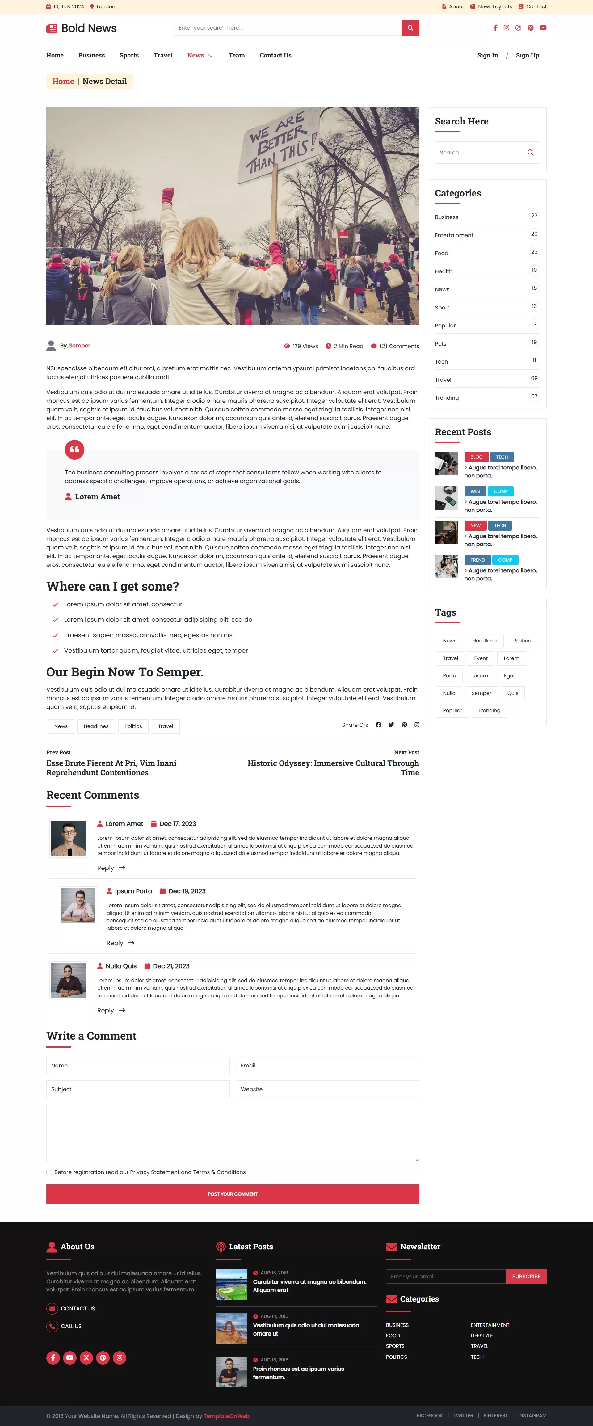 Provides detailed information about a specific news story