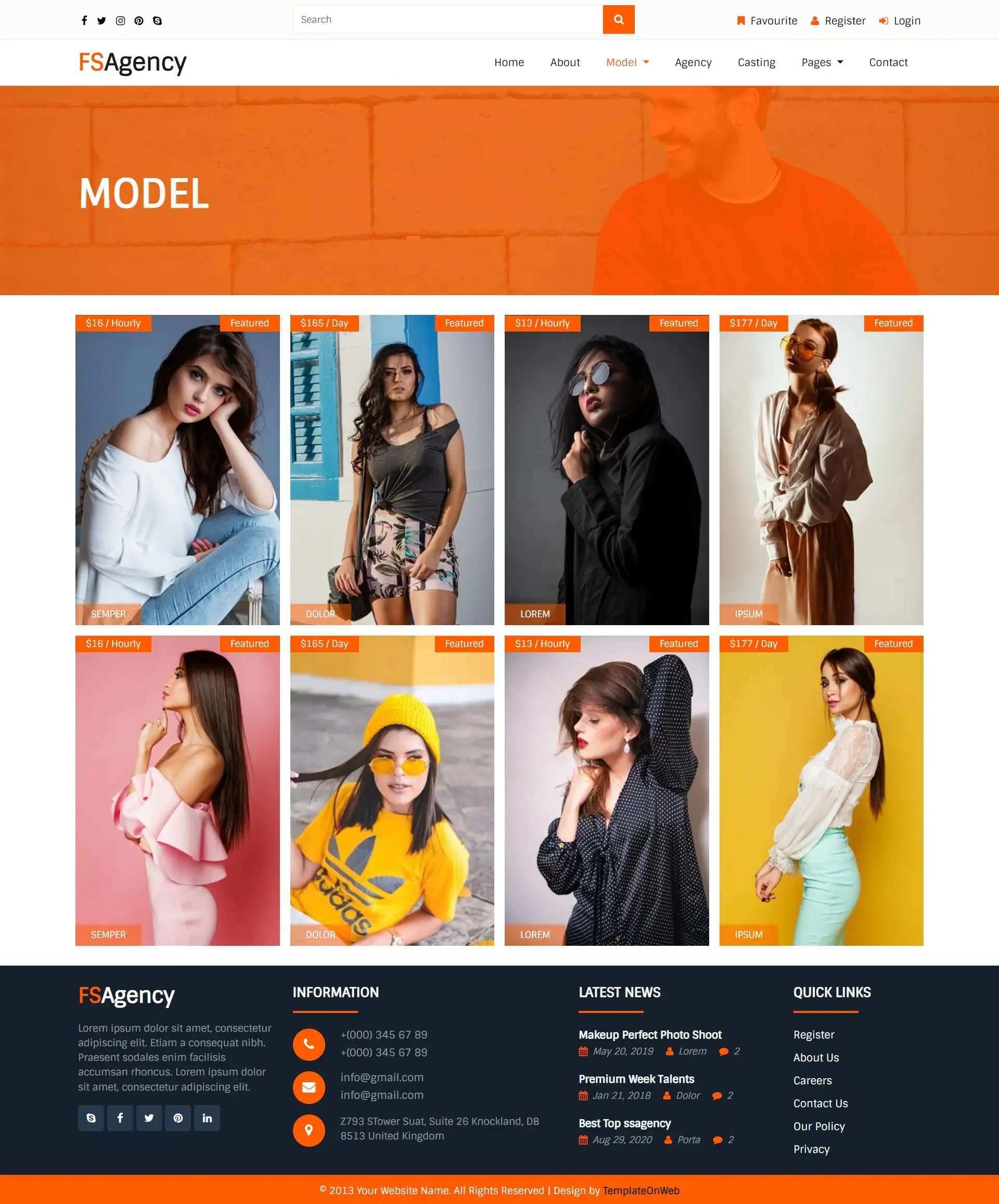 Models listing bootstrap5 grid