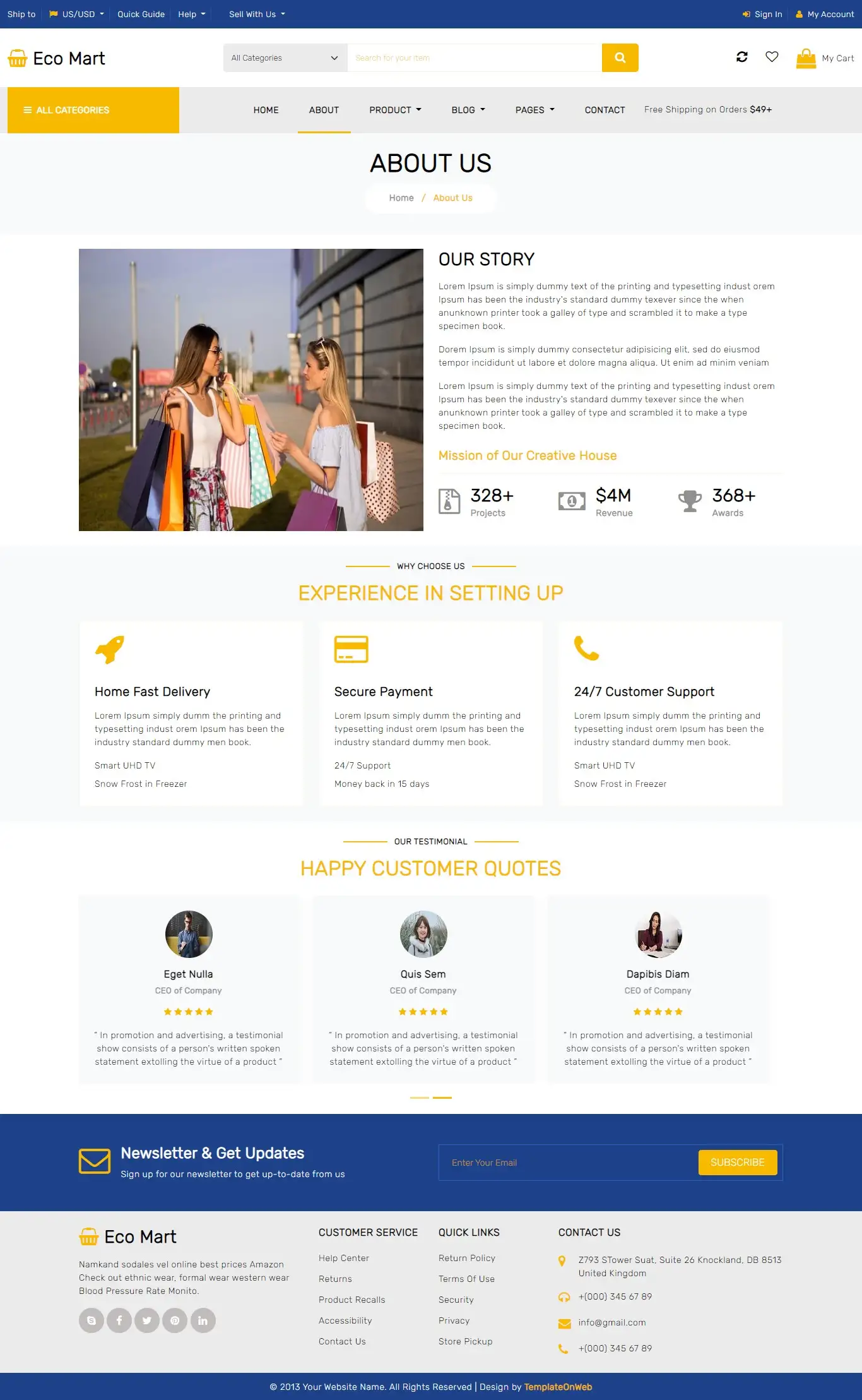 Online product buy sell company details bootstrap 5