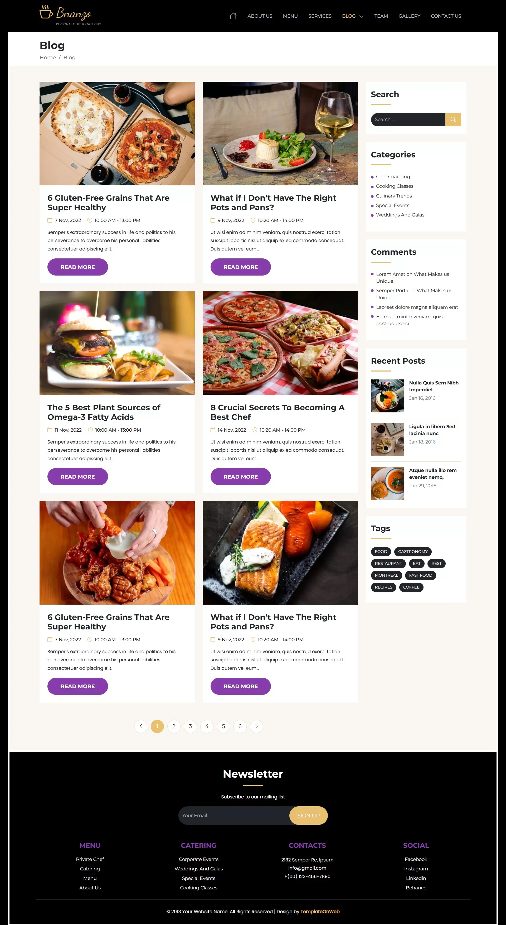 Blogs listing to share cooking tips, recipes, and culinary experiences