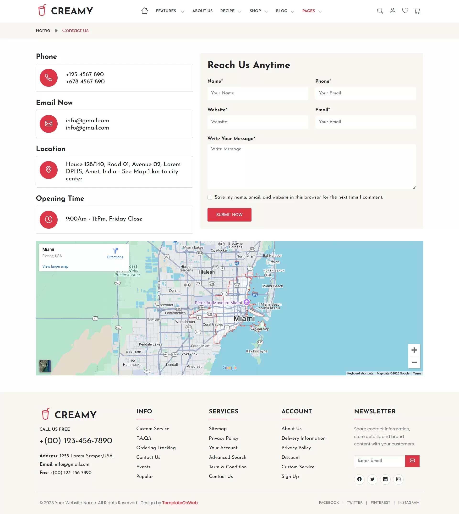 Cow milk company contacts and address details