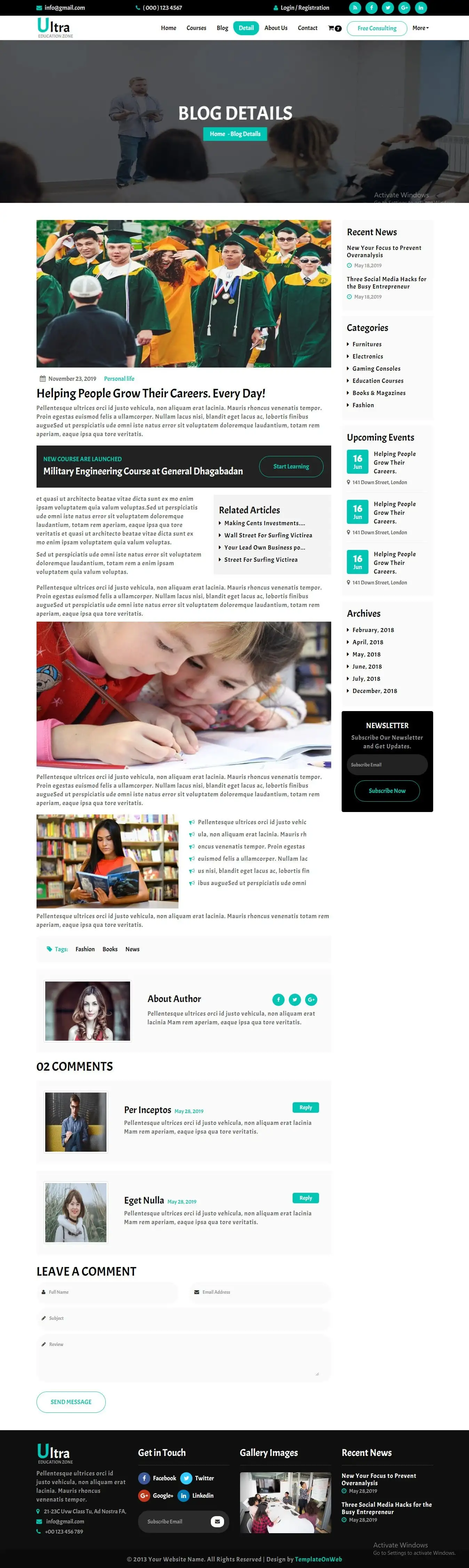 Blog detail html page