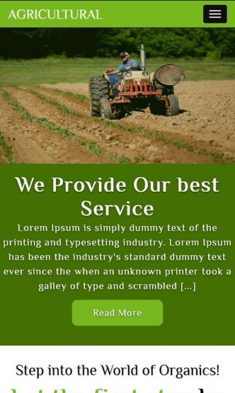 Agriculture mobile website template free download