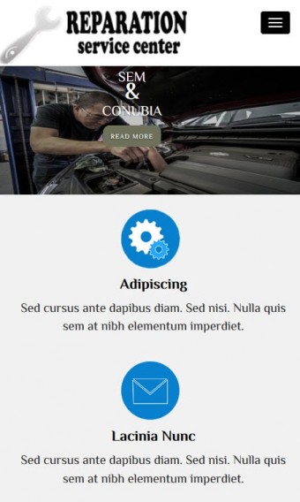 Automotive business template mobile preview
