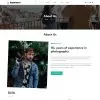 Responsive photo bootstrap template about us page preview