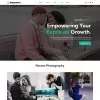 Photography photo website template home page preview