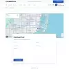 Organization contact details with location and inquiry form