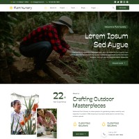 Home page of plant nursery website showcasing featured plants