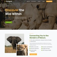 Wildlife website template home page design