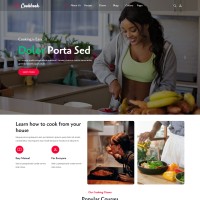 Cookbook website template home page html