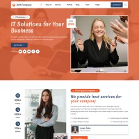 Software development business theme home page