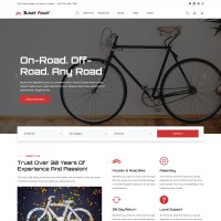 Home page with hero section to highlight featured bikes or ongoing promotions