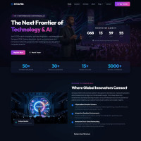 Synapse AI conference HTML template homepage