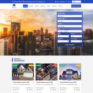 Property management website template home page