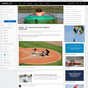 Sports web template home
