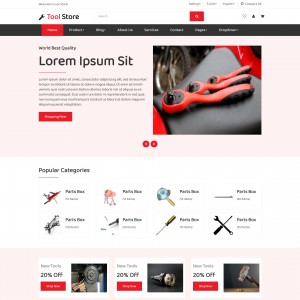 Online tool store home page