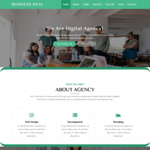 Marketing agency website template home page