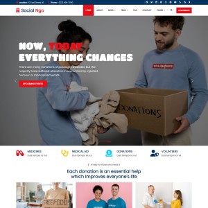 NGO website template home page html