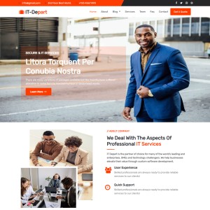 IT organization website template home